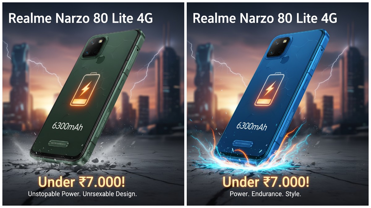 రూ.7 వేల లోపు 6300mAh బ్యాటరీతో Realme సూపర్ ఆఫర్! మిలిటరీ గ్రేడ్‌ ఫీచర్స్‌తో స్మార్ట్‌ఫోన్‌ హాట్‌సేల్‌లో!