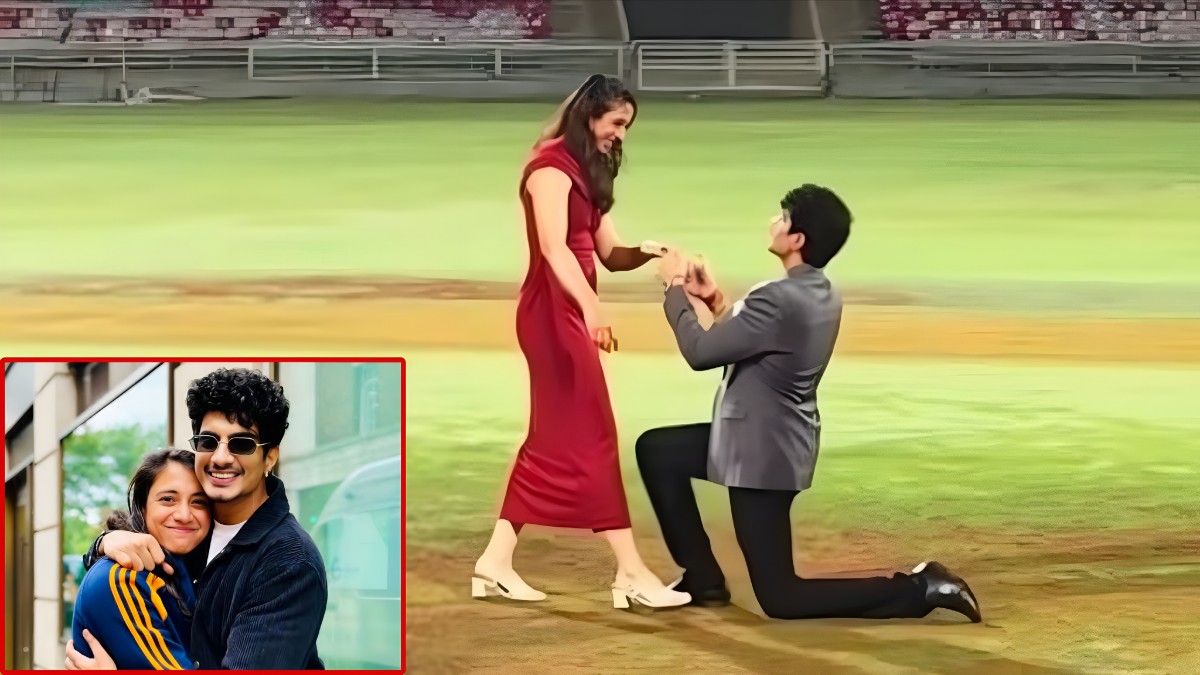 గ్రౌండ్‌లోనే సినిమా సీన్: టీమిండియా ప్లేయర్‌కు మోకాలిపై కూర్చొని ప్రపోజ్ చేసిన మ్యూజిక్ డైరెక్టర్!